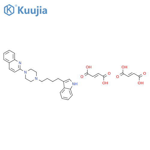 2-{4-[4-(1H-indol-3-yl)butyl]piperazin-1-yl}quinoline di[(2E)-but-2-enedioate] structure