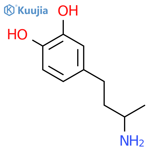 4-(3-aminobutyl)benzene-1,2-diol structure