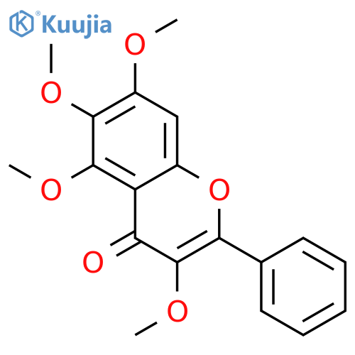 4H-1-Benzopyran-4-one, 3,5,6,7-tetramethoxy-2-phenyl- structure