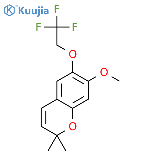 2H-1-Benzopyran, 7-methoxy-2,2-dimethyl-6-(2,2,2-trifluoroethoxy)- structure