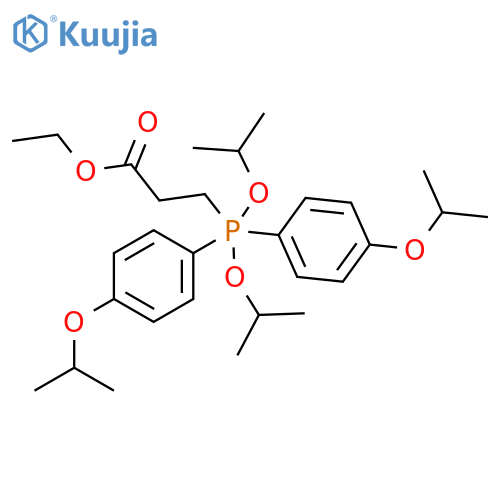 Propanoic acid,3-[bis(1-methylethoxy)bis[4-(1-methylethoxy)phenyl]phosphoranyl]-, ethylester structure
