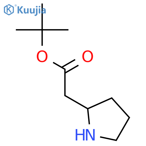 tert-Butyl 2-(pyrrolidin-2-yl)acetate structure
