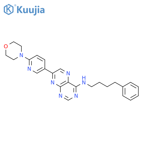 4-PTERIDINAMINE, 7-[6-(4-MORPHOLINYL)-3-PYRIDINYL]-N-(4-PHENYLBUTYL)- structure