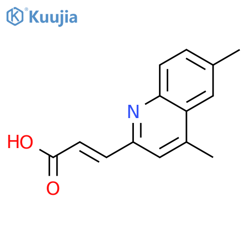 2-PROPENOIC ACID, 3-(4,6-DIMETHYL-2-QUINOLINYL)-, (2E)- structure