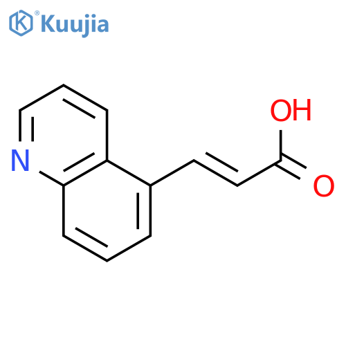 (2E)-3-(quinolin-5-yl)prop-2-enoic acid structure