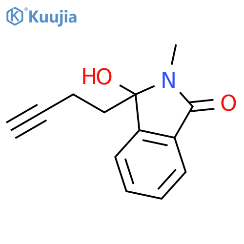 1H-ISOINDOL-1-ONE, 3-(3-BUTYNYL)-2,3-DIHYDRO-3-HYDROXY-2-METHYL- structure