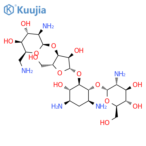 (2S,3S,4R,5R,6R)-5-amino-2-(aminomethyl)-6-{(2R,3S,4R,5S)-5-{(1R,2R,3S,5R,6S)-3,5-diamino-2-{(2S,3R,4R,5S,6R)-3-amino-4,5-dihydroxy-6-(hydroxymethyl)oxan-2-yloxy}-6-hydroxycyclohexyloxy}-4-hydroxy-2-(hydroxymethyl)oxolan-3-yloxy}oxane-3,4-diol structure
