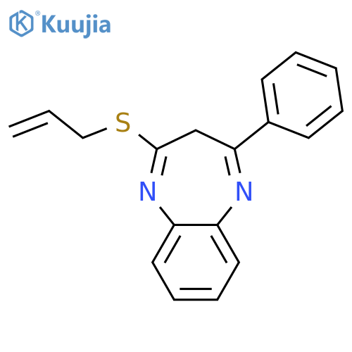3H-1,5-BENZODIAZEPINE, 2-PHENYL-4-(2-PROPENYLTHIO)- structure