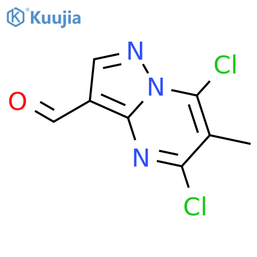 PYRAZOLO[1,5-A]PYRIMIDINE-3-CARBOXALDEHYDE, 5,7-DICHLORO-6-METHYL- structure