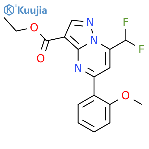 Ethyl 7-(Difluoromethyl)-5-(2-methoxyphenyl)-pyrazolo1,5-apyrimidine-3-carboxylate structure