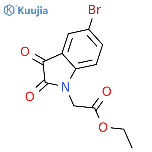 Ethyl (5-bromo-2,3-dioxo-2,3-dihydro-1H-indol-1-yl)acetate structure