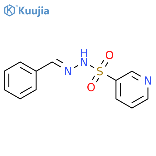 3-Pyridinesulfonic acid, (phenylmethylene)hydrazide structure