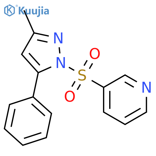 1H-Pyrazole, 3-methyl-5-phenyl-1-(3-pyridinylsulfonyl)- structure