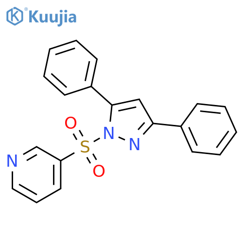 1H-Pyrazole, 3,5-diphenyl-1-(3-pyridinylsulfonyl)- structure