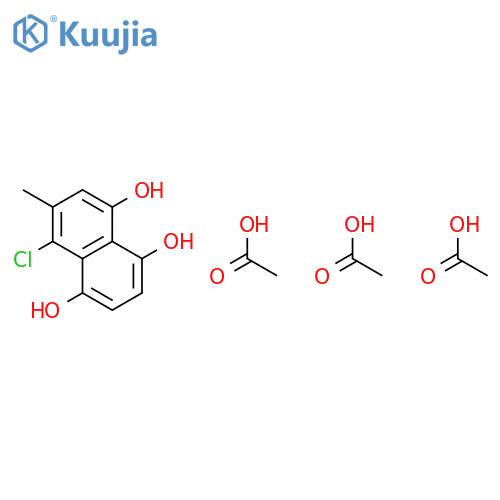 1,4,5-Naphthalenetriol, 8-chloro-7-methyl-, 1,4,5-triacetate structure