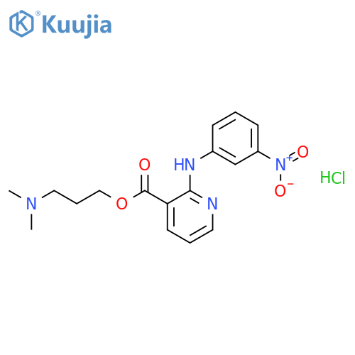 3-(dimethylamino)propyl 2-[(3-nitrophenyl)amino]pyridine-3-carboxylate hydrochloride structure