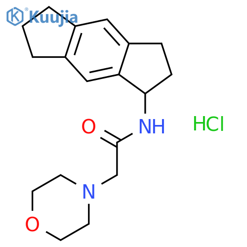 N-(1,2,3,5,6,7-hexahydro-s-indacen-1-yl)-2-morpholin-4-ylacetamide hydrochloride structure