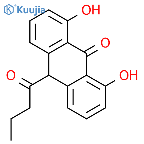 9(10H)-Anthracenone,1,8-dihydroxy-10-(1-oxobutyl)- structure