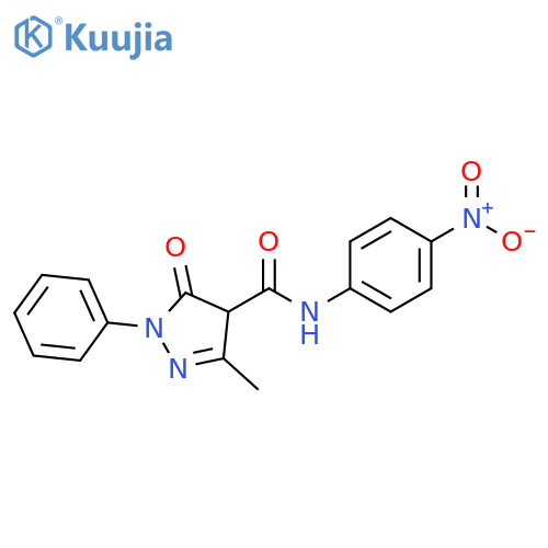 1H-Pyrazole-4-carboxamide,4,5-dihydro-3-methyl-N-(4-nitrophenyl)-5-oxo-1-phenyl- structure