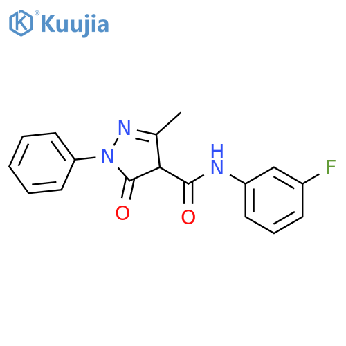1H-Pyrazole-4-carboxamide,N-(3-fluorophenyl)-4,5-dihydro-3-methyl-5-oxo-1-phenyl- structure