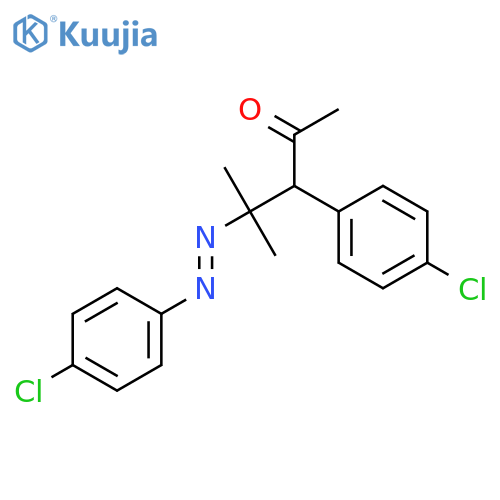 2-Pentanone,3-(4-chlorophenyl)-4-[2-(4-chlorophenyl)diazenyl]-4-methyl- structure