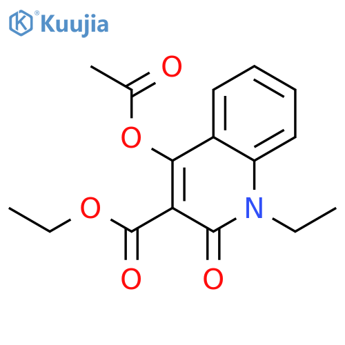 ethyl 4-(acetyloxy)-1-ethyl-2-oxo-1,2-dihydroquinoline-3-carboxylate structure