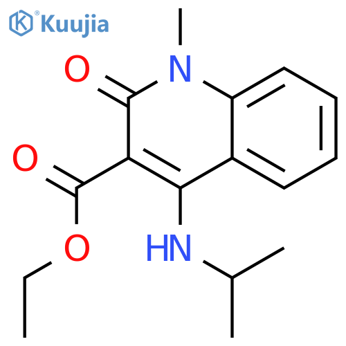 ethyl 1-methyl-4-[(1-methylethyl)amino]-2-oxo-1,2-dihydroquinoline-3-carboxylate structure