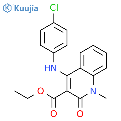 ethyl 4-[(4-chlorophenyl)amino]-1-methyl-2-oxo-1,2-dihydroquinoline-3-carboxylate structure