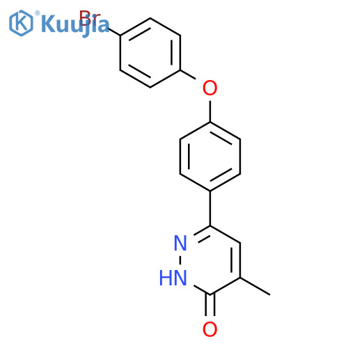 3(2H)-Pyridazinone,6-[4-(4-bromophenoxy)phenyl]-4-methyl- structure