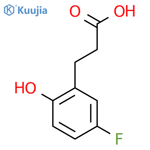 3-(5-fluoro-2-hydroxyphenyl)propanoic acid structure