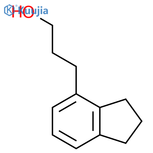 3-(2,3-dihydro-1H-inden-4-yl)propan-1-ol structure