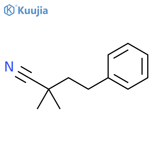 2,2-dimethyl-4-phenylbutanenitrile structure