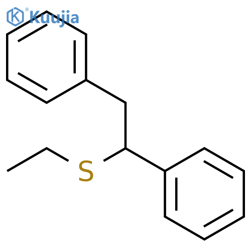 BENZENE, 1,1'-[1-(ETHYLTHIO)-1,2-ETHANEDIYL]BIS- structure
