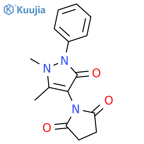 <br>1-(1,5-Dimethyl-3-oxo-2-phenyl-2,3-dihydro-1H-pyrazol-4-yl)-pyrrolidine-2,5 -dione structure