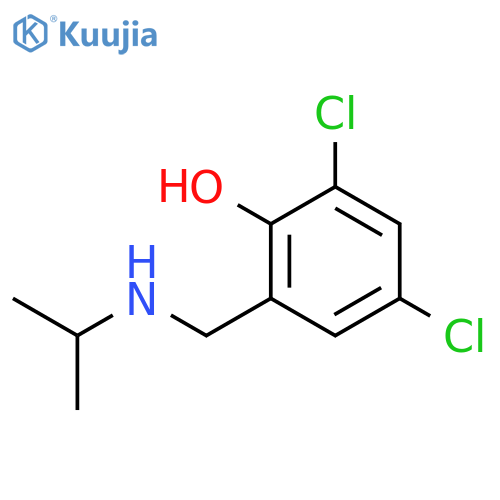 2,4-dichloro-6-{(propan-2-yl)aminomethyl}phenol structure