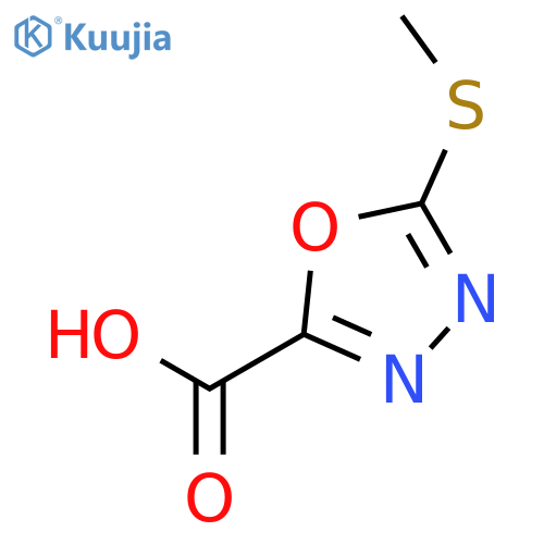 1,3,4-Oxadiazole-2-carboxylicacid, 5-(methylthio)- structure