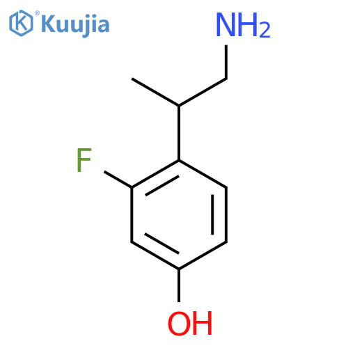 4-(1-Aminopropan-2-yl)-3-fluorophenol structure