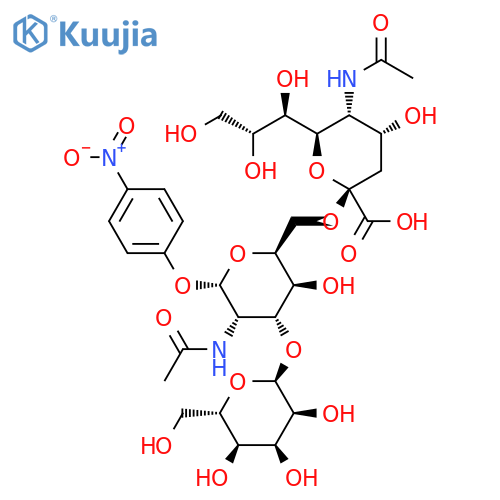 (2R,4R,5R,6R)-5-acetamido-2-[[(2S,3S,4R,5S,6S)-5-acetamido-3-hydroxy-6-(4-nitrophenoxy)-4-[(2R,3S,4S,5R,6S)-3,4,5-trihydroxy-6-(hydroxymethyl)tetrahydropyran-2-yl]oxy-tetrahydropyran-2-yl]methoxy]-4-hydroxy-6-[(1R,2R)-1,2,3-trihydroxypropyl]tetrahydropyra structure