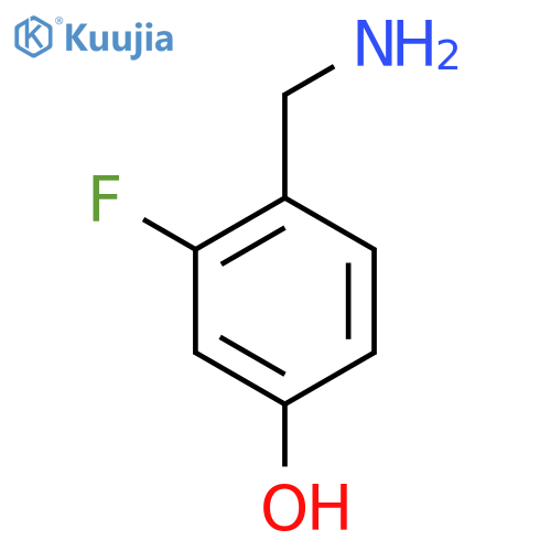 4-(Aminomethyl)-3-fluorophenol structure