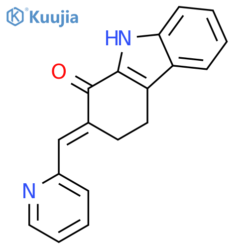 1H-CARBAZOL-1-ONE, 2,3,4,9-TETRAHYDRO-2-(2-PYRIDINYLMETHYLENE)- structure