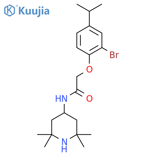 2-(2-Bromo-4-isopropylphenoxy)-N-(2,2,6,6-tetramethyl-4-piperidinyl)acetamide structure