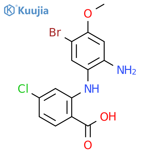 Benzoic acid, 2-[(2-amino-5-bromo-4-methoxyphenyl)amino]-4-chloro- structure
