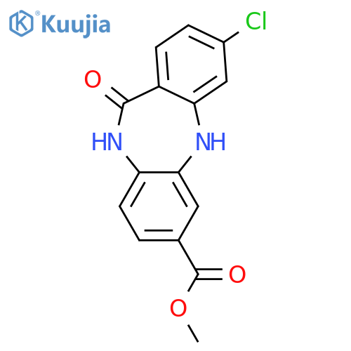 Methyl 3-chloro-11-oxo-10,11-dihydro-5H-dibenzo[B,E][1,4]diazepine-7-carboxylate structure