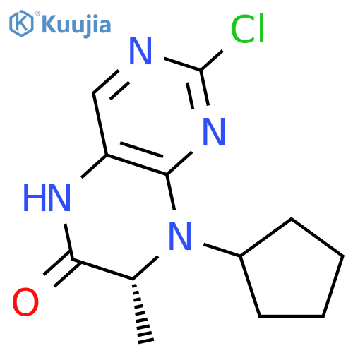 6(5H)-Pteridinone, 2-chloro-8-cyclopentyl-7,8-dihydro-7-methyl-, (7R)- structure
