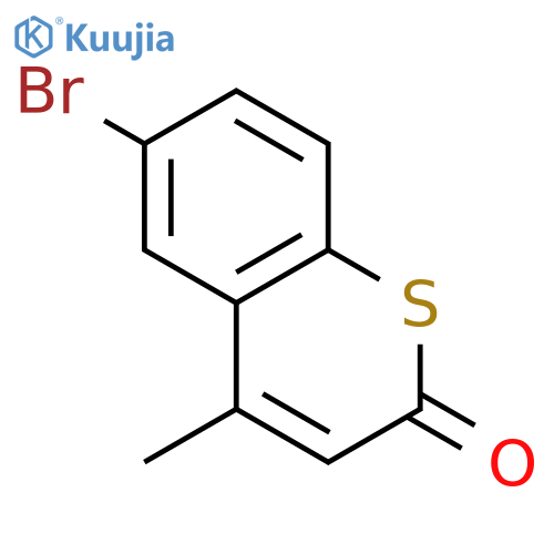 2H-1-Benzothiopyran-2-one, 6-bromo-4-methyl- structure