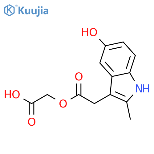 {[(5-hydroxy-2-methyl-1H-indol-3-yl)acetyl]oxy}acetic acid structure