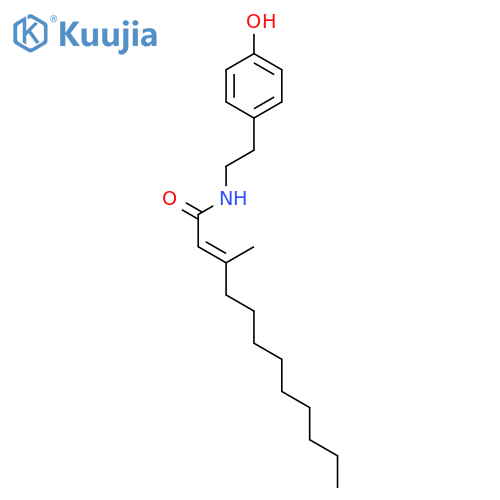 (E)-N-[2-(4-Hydroxyphenyl)-ethyl]-3-methyl-2-dodecenamide structure