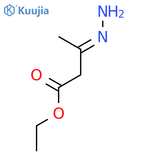 Butanoic acid, 3-hydrazono-, ethyl ester structure