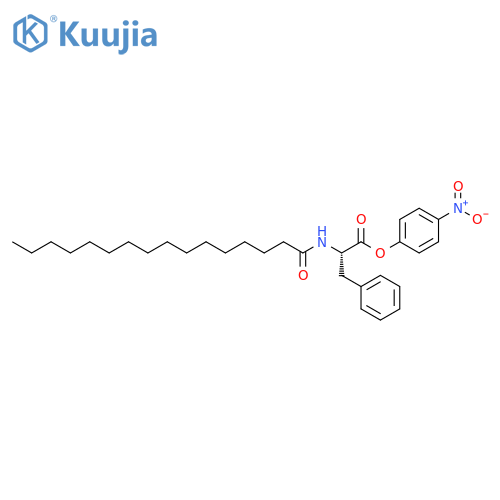 L-Phenylalanine, N-(1-oxohexadecyl)-, 4-nitrophenyl ester structure