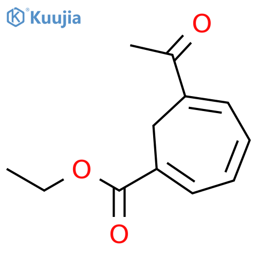 1,3,5-CYCLOHEPTATRIENE-1-CARBOXYLIC ACID, 6-ACETYL-, ETHYL ESTER structure